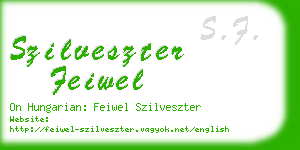 szilveszter feiwel business card